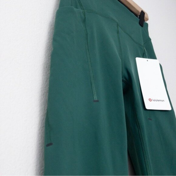NWT Lululemon Power Thru High Rise Tight Legging 4 Evergreen 25" Pocket - Picture 8 of 12